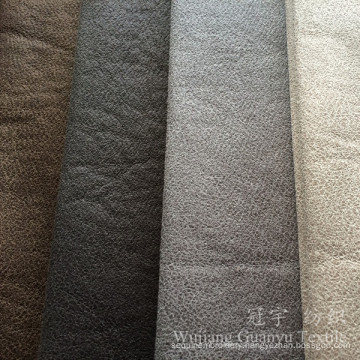 Polyester Leather Suede Compound Fabric with Gold Stamping Treatment